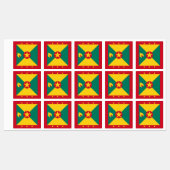 Étiquettes Drapeau de la Grenade (Feuille)