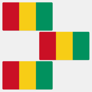 Étiquettes Drapeau de la Guinée