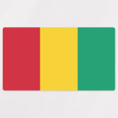 Étiquettes Drapeau de la Guinée (Design 1)