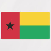 Étiquettes Drapeau de la Guinée Bissau (Design 1)