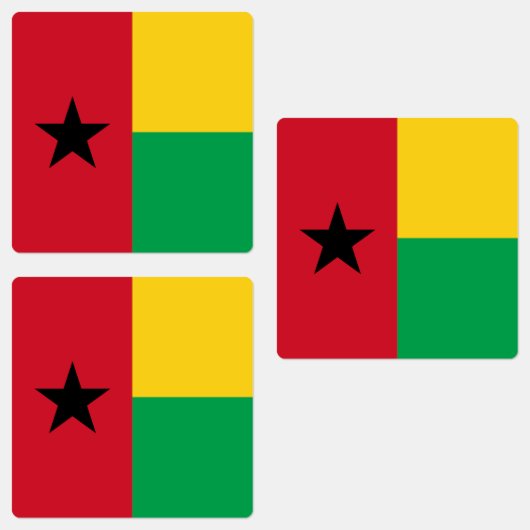 Étiquettes Drapeau de la Guinée Bissau (Groupe)