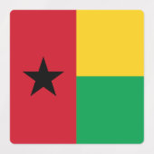 Étiquettes Drapeau de la Guinée Bissau (Design 1)