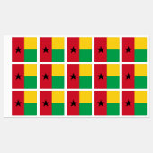 Étiquettes Drapeau de la Guinée Bissau (Feuille)