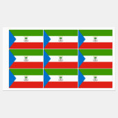 Étiquettes Drapeau de la Guinée équatoriale (Feuille)