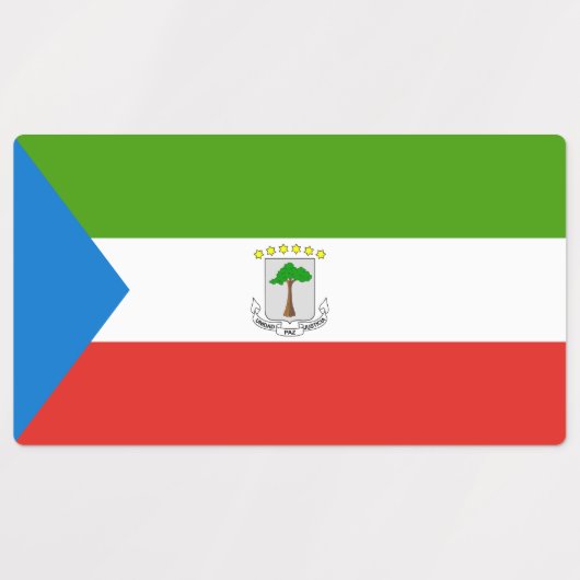 Étiquettes Drapeau de la Guinée équatoriale (Design 2)