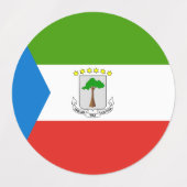 Étiquettes Drapeau de la Guinée équatoriale (Design 1)