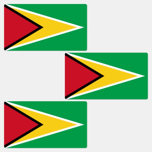 Étiquettes Drapeau de la Guyane (Groupe)