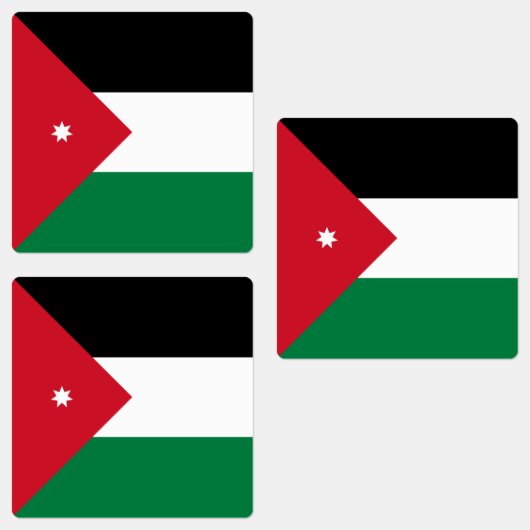 Étiquettes Drapeau de la Jordanie (Groupe)