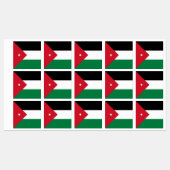 Étiquettes Drapeau de la Jordanie (Feuille)