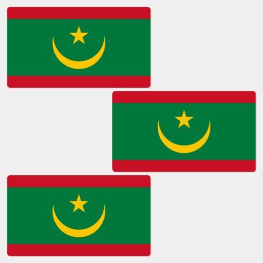 Étiquettes Drapeau de la Mauritanie (Groupe)