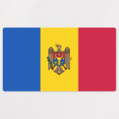 Étiquettes Drapeau de la Moldavie (Design 1)