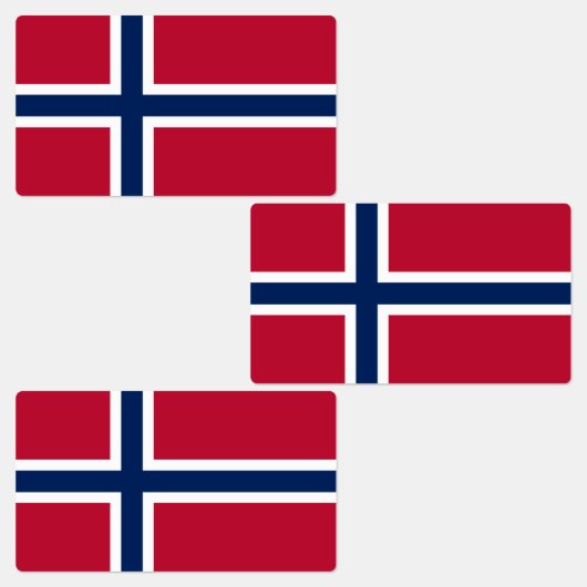 Étiquettes Drapeau de la Norvège (Groupe)
