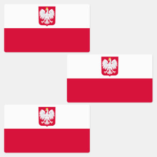Étiquettes Drapeau de la Pologne