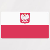 Étiquettes Drapeau de la Pologne (Design 1)