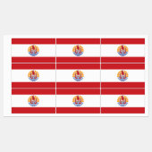 Étiquettes Drapeau de la Polynésie française (Feuille)