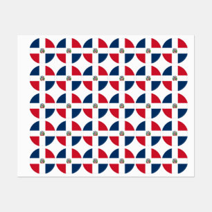Étiquettes Drapeau de la République Dominicaine