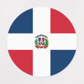 Étiquettes Drapeau de la République Dominicaine (Design 1)