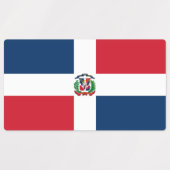 Étiquettes Drapeau de la République Dominicaine (Design 1)