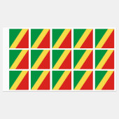 Étiquettes Drapeau de la République du Congo (Feuille)