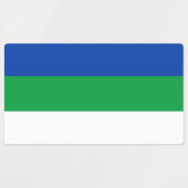 Étiquettes Drapeau de la République Komi (Design 1)