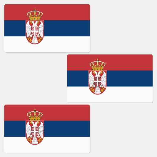 Étiquettes Drapeau de la Serbie (Groupe)