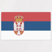 Étiquettes Drapeau de la Serbie (Design 1)