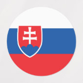Étiquettes Drapeau de la Slovaquie (Design 2)