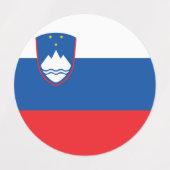 Étiquettes Drapeau de la Slovénie (Design 2)