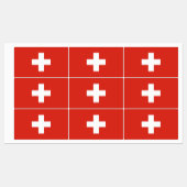 Étiquettes Drapeau de la Suisse (Feuille)