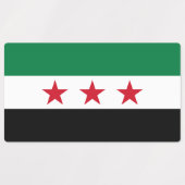 Étiquettes Drapeau de la Syrie (Design 1)