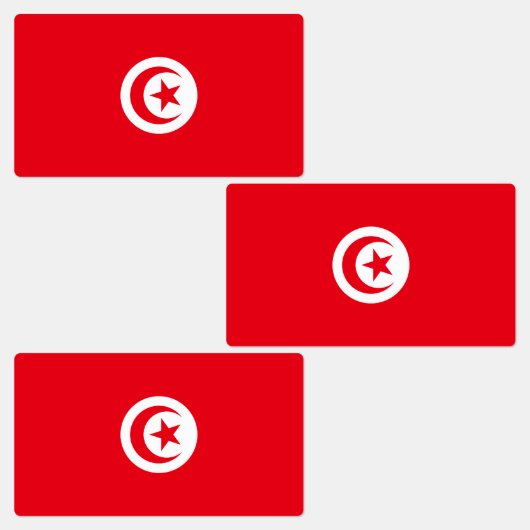 Étiquettes Drapeau de la Tunisie (Groupe)