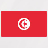 Étiquettes Drapeau de la Tunisie (Design 1)