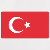 Étiquettes Drapeau de la Turquie (Design 1)
