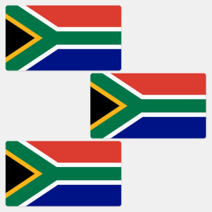 Étiquettes Drapeau de l'Afrique du Sud