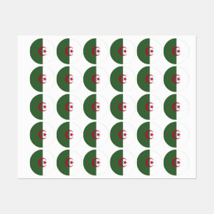 Étiquettes Drapeau de l'Algérie