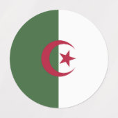 Étiquettes Drapeau de l'Algérie (Design 1)
