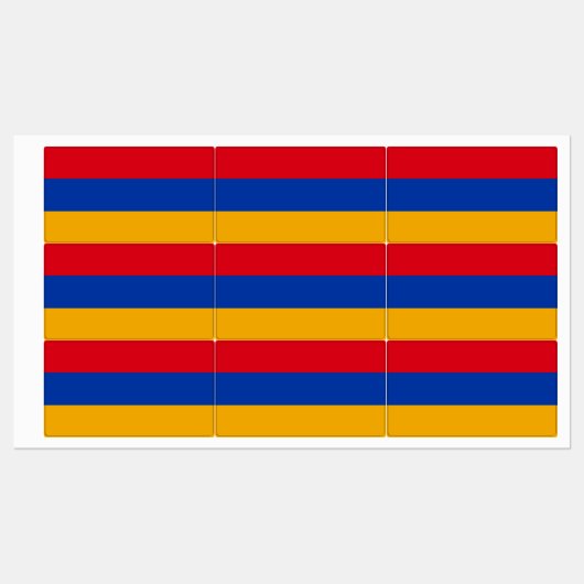 Étiquettes Drapeau de l'Arménie (Feuille)