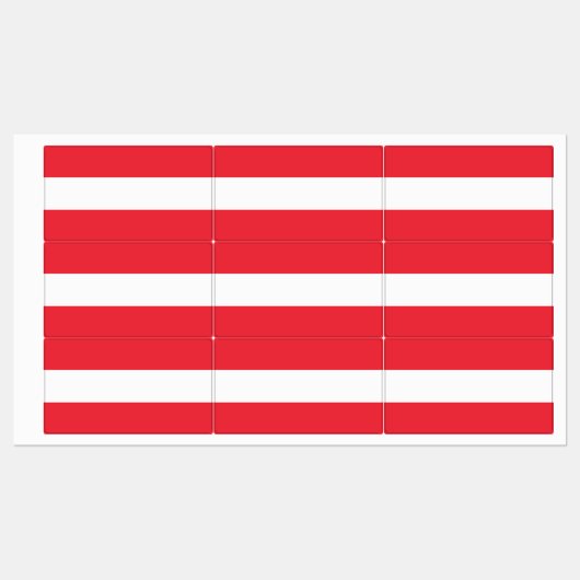Étiquettes Drapeau de l'Autriche (Feuille)