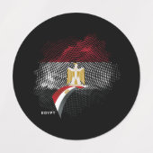 Étiquettes Drapeau de l'Égypte (Design 2)