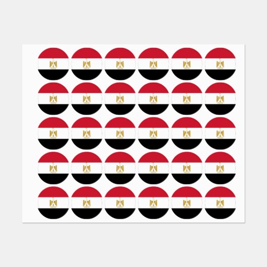 Étiquettes Drapeau de l'Égypte (Feuille)