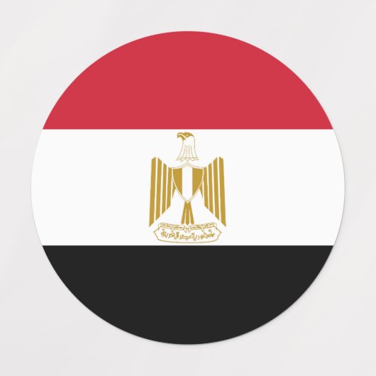 Étiquettes Drapeau de l'Égypte (Design 1)