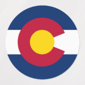 Étiquettes Drapeau de l'État du Colorado (Design 2)