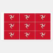 Étiquettes Drapeau de l'île de Man (Feuille)