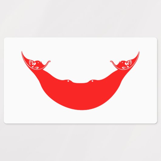 Étiquettes Drapeau de l'île de Pâques (Design 2)