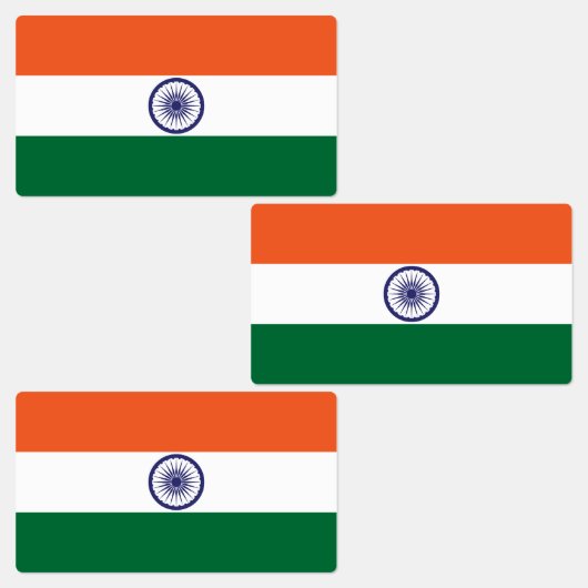 Étiquettes Drapeau de l'Inde (Groupe)
