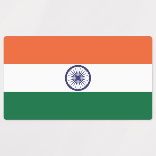 Étiquettes Drapeau de l'Inde (Design 2)