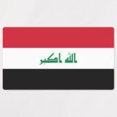 Étiquettes Drapeau de l'Irak (Design 1)