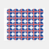 Étiquettes Drapeau de l'Islande (Feuille)