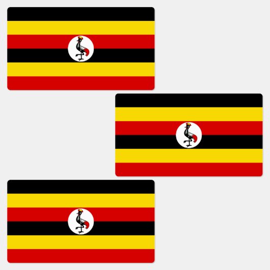 Étiquettes Drapeau de l'Ouganda (Groupe)