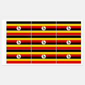 Étiquettes Drapeau de l'Ouganda (Feuille)